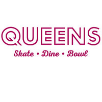 QUEENS • Skate • Dine • Bowl logo