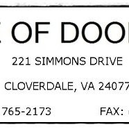 Contact House Of Doors Roanoke, VA