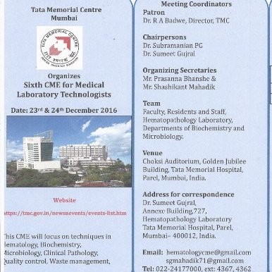 Hematopathology Tata Memorial Hospital