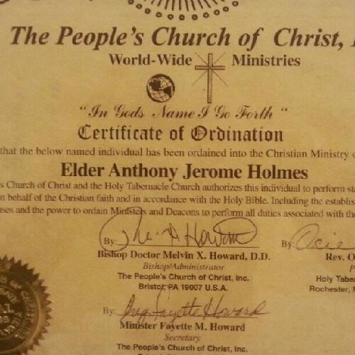 Elder Anthony J Holmes