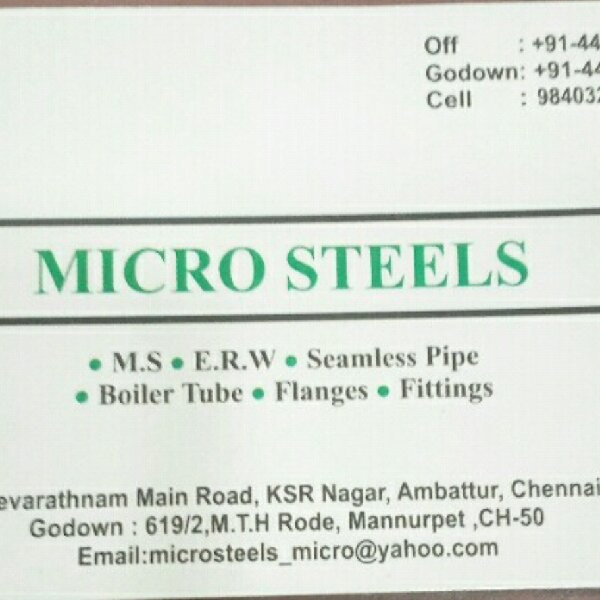 Micro Steels Email & Phone Number